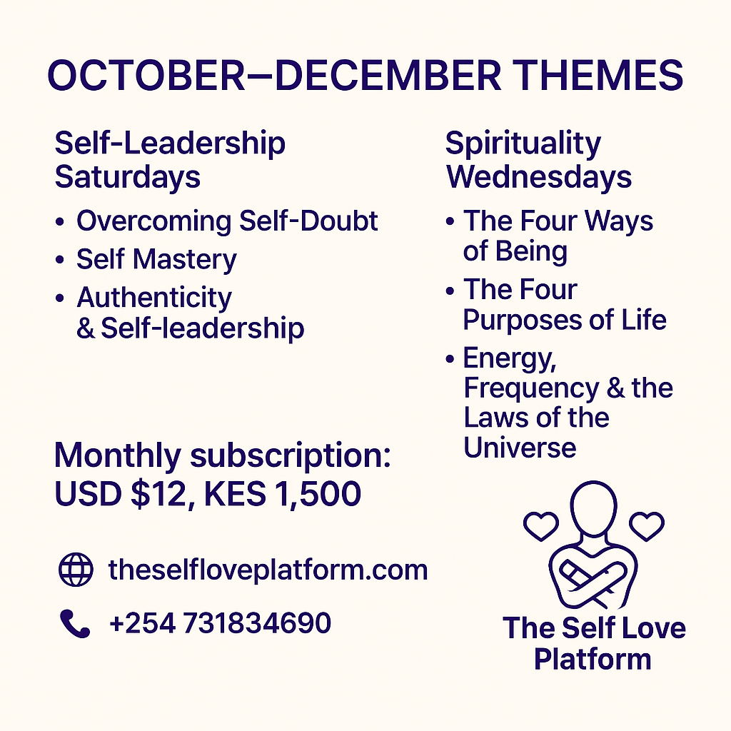 Subscribe to The Self Love Platform’s Saturday and Wednesday classes